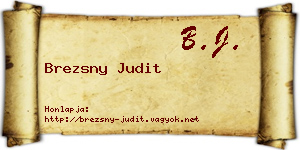 Brezsny Judit névjegykártya